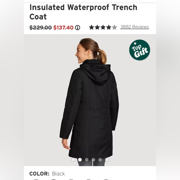 Black 3/4 length jacket winter coat hoodie Rain water proof jacket  XS - Small - Picture 3 of 5